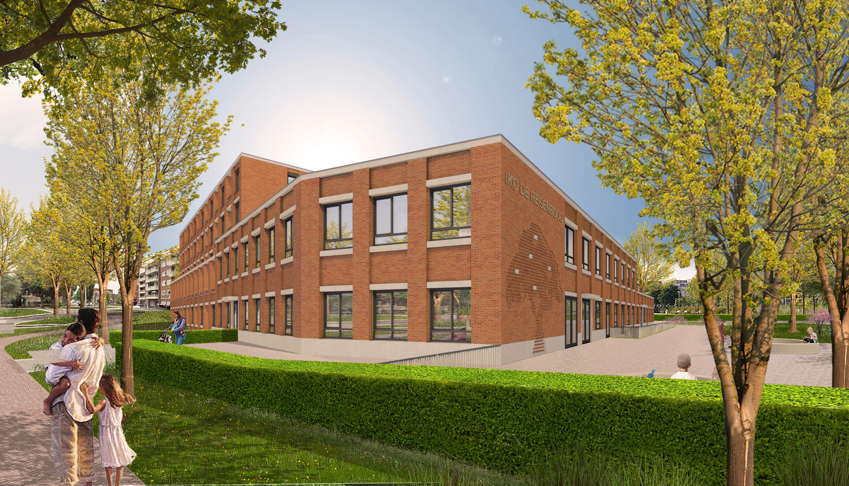 KC gebouw hoek entree school