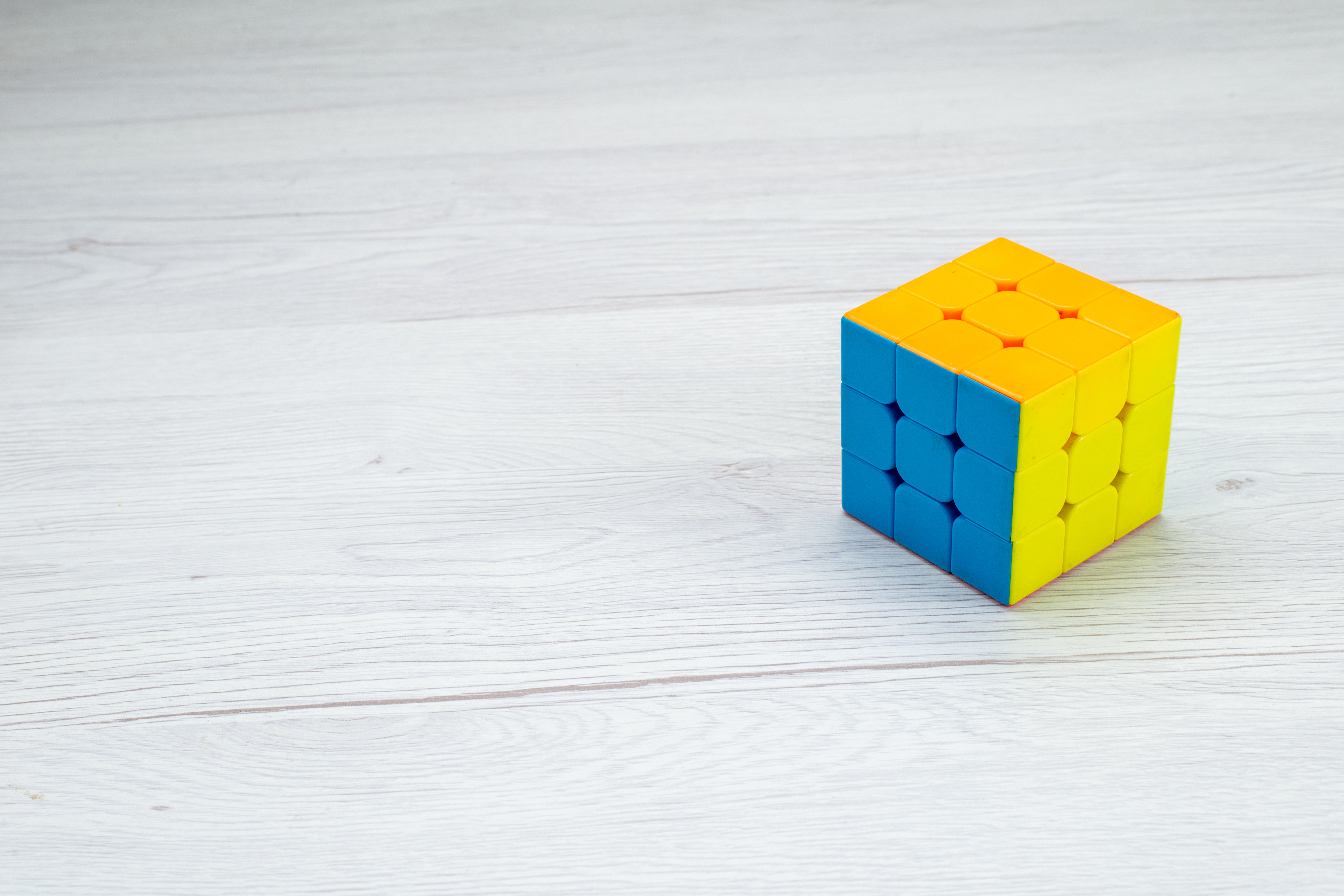 Rubisc cube square formed isolated light