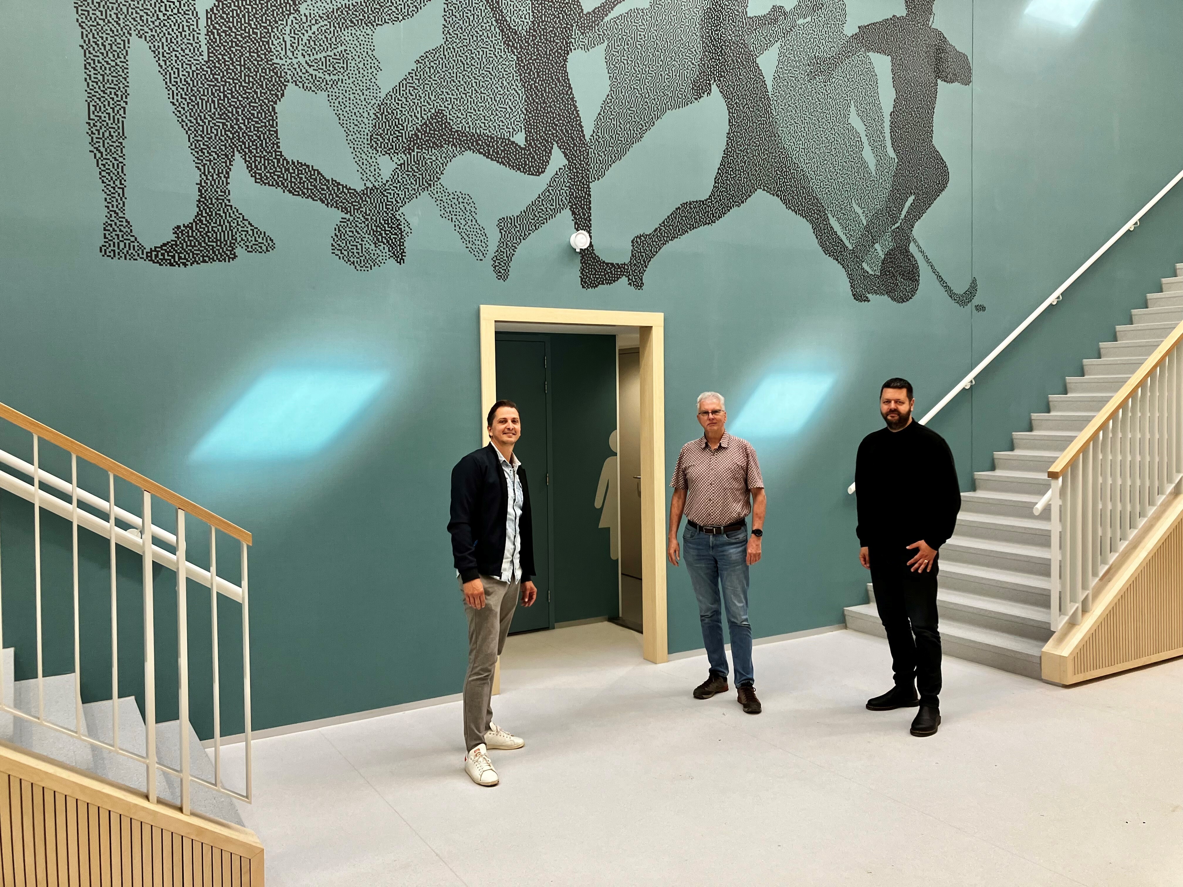 Vlnr William Janssen Evert Walraven en Jochem Blaauw